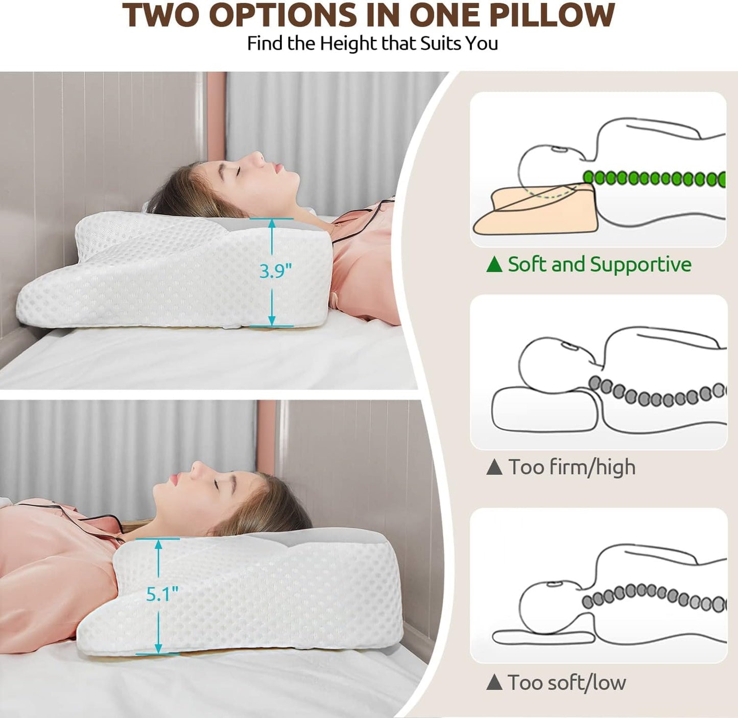 Ergorest™ - Slow Rebound Cervical Support Pillow