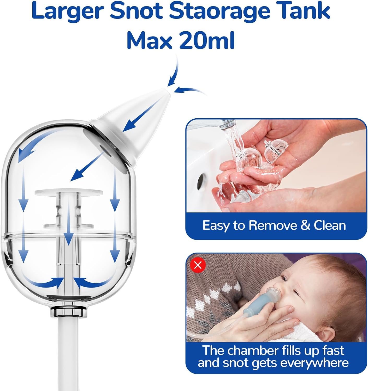 GentleBreath™ Electric Nasal Aspirator - Hospital Grade with Built-in Music