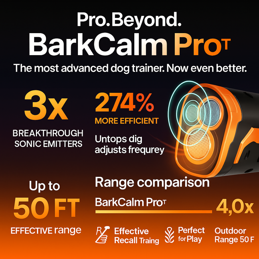 BarkCalm Pro™ - Anti-Bark Ultrasonic Training Device