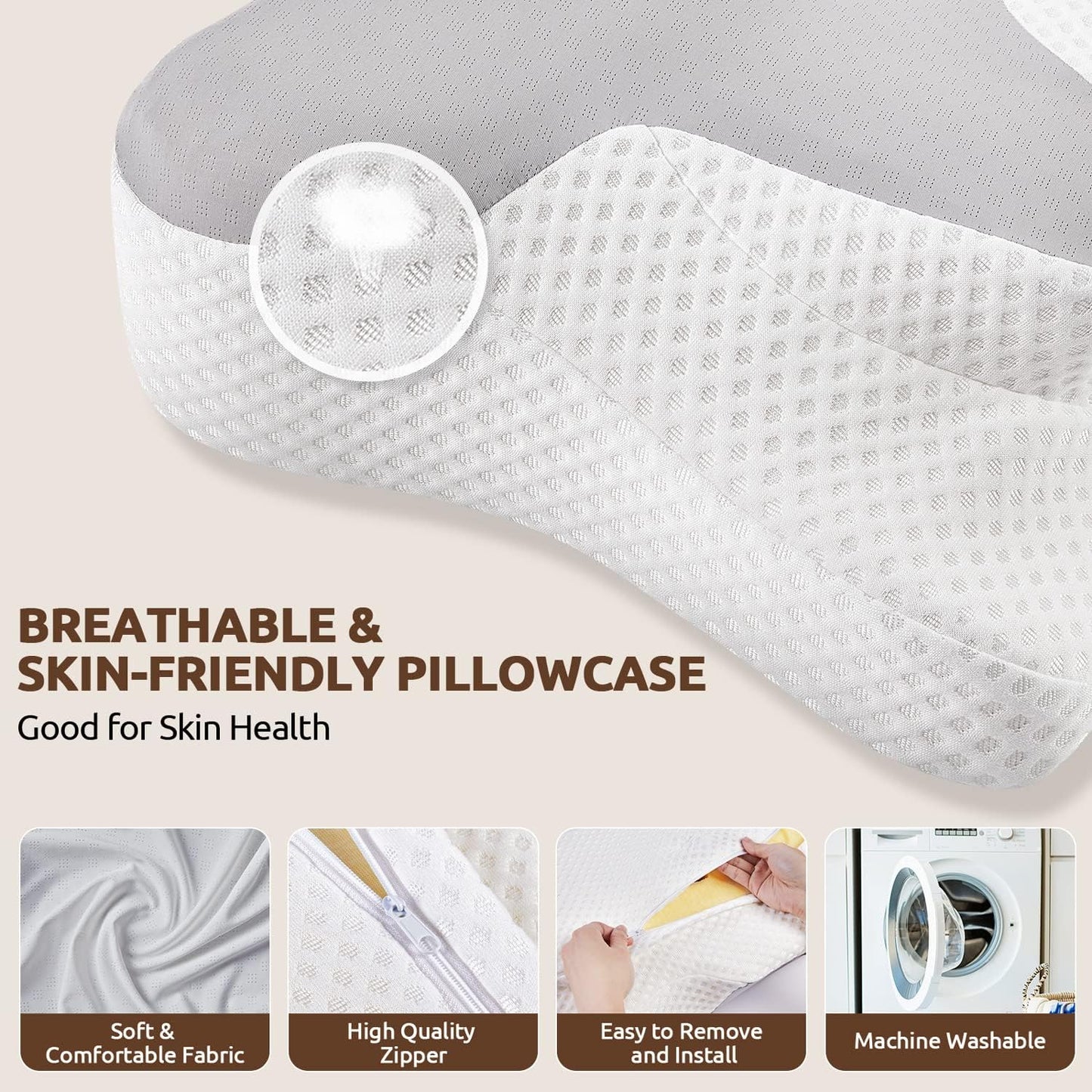Ergorest™ - Slow Rebound Cervical Support Pillow