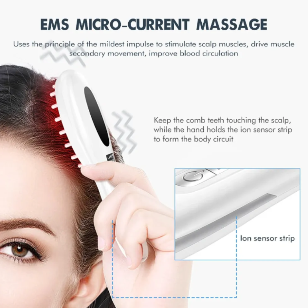 GlowGrow Pro™ - 6in1 LED Laser Comb Massager for Hair Growth